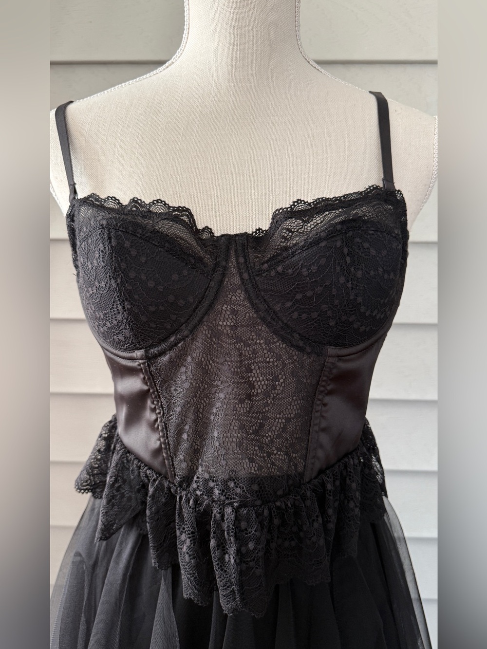 Black Lace Bustier top - Women's Intimates